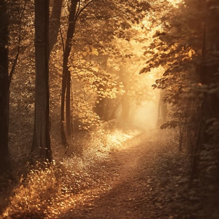 Bospad met zonlicht Bospad met zonlicht tussen de bomen